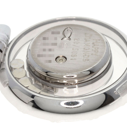 Chopard Watches Quartz 20/5681 K18WG, leather Silver Happy Diamonds Maker Complete Silver dial Women Used Authentic