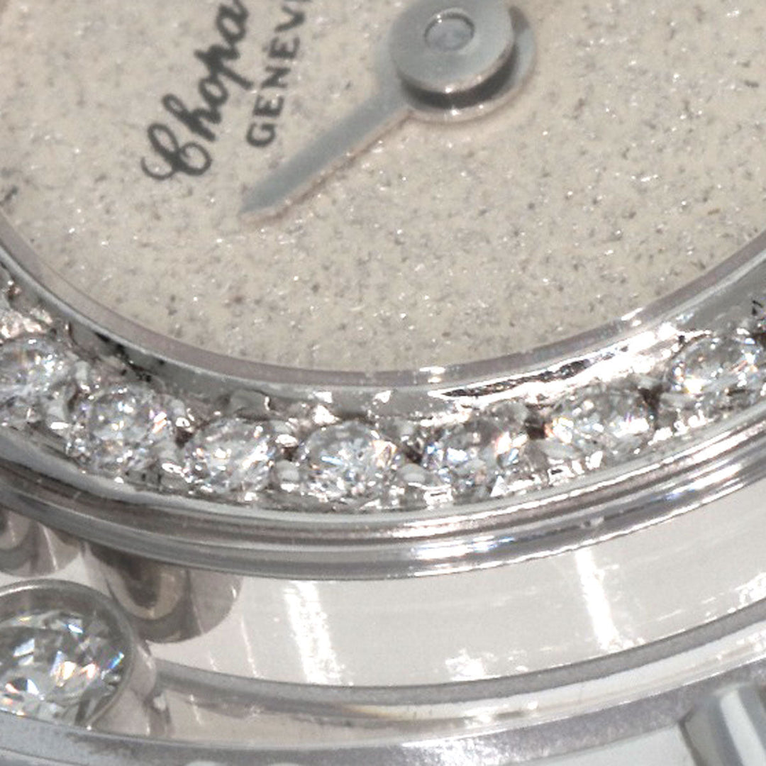 Chopard Watches Quartz 20/5681 K18WG, leather Silver Happy Diamonds Maker Complete Silver dial Women Used Authentic