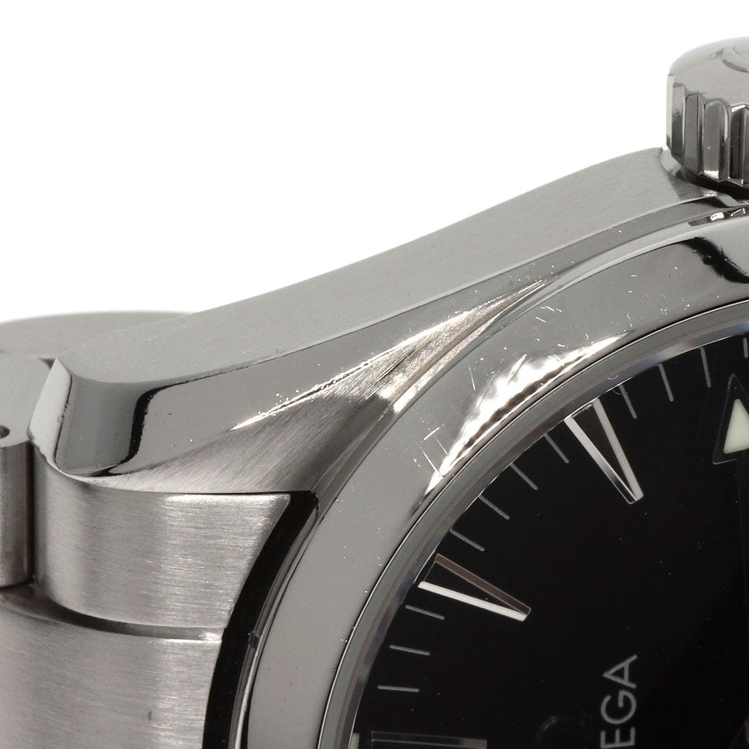 OMEGA Watches Quartz 2518.50 Stainless Steel , Stainless Steel Silver Aqua Terra black dial mens Used Authentic