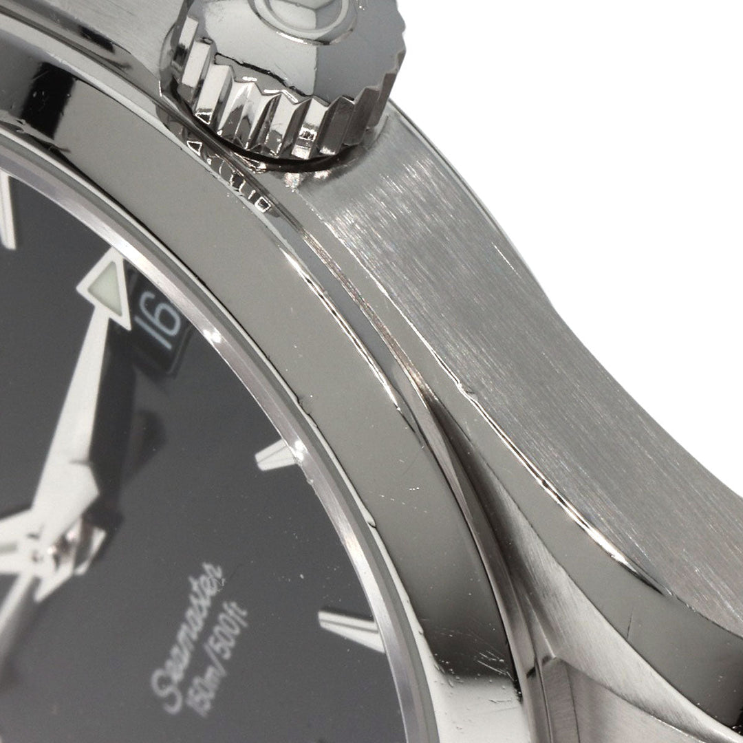 OMEGA Watches Quartz 2518.50 Stainless Steel , Stainless Steel Silver Aqua Terra black dial mens Used Authentic