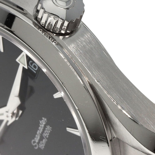 OMEGA Watches Quartz 2518.50 Stainless Steel , Stainless Steel Silver Aqua Terra black dial mens Used Authentic