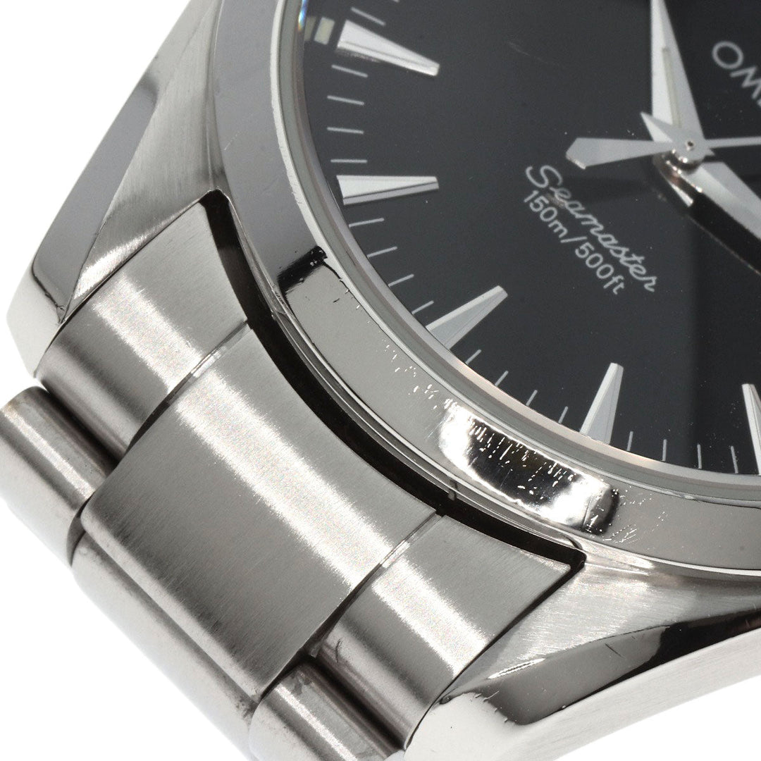 OMEGA Watches Quartz 2518.50 Stainless Steel , Stainless Steel Silver Aqua Terra black dial mens Used Authentic