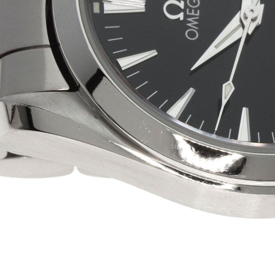 OMEGA Watches Quartz 2518.50 Stainless Steel , Stainless Steel Silver Aqua Terra black dial mens Used Authentic
