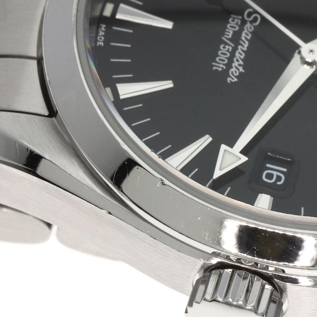 OMEGA Watches Quartz 2518.50 Stainless Steel , Stainless Steel Silver Aqua Terra black dial mens Used Authentic