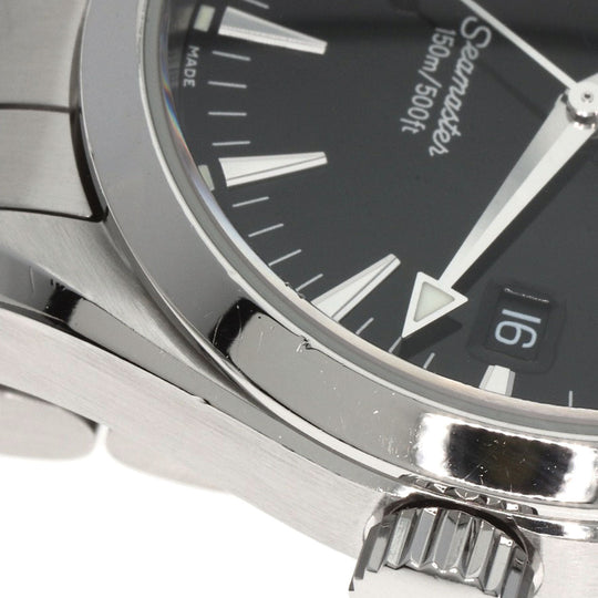 OMEGA Watches Quartz 2518.50 Stainless Steel , Stainless Steel Silver Aqua Terra black dial mens Used Authentic