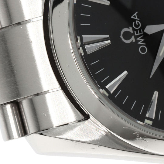 OMEGA Watches Quartz 2518.50 Stainless Steel , Stainless Steel Silver Aqua Terra black dial mens Used Authentic