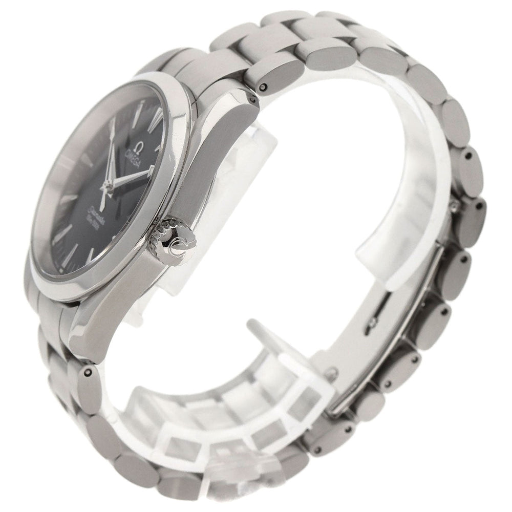 OMEGA Watches Quartz 2518.50 Stainless Steel , Stainless Steel Silver Aqua Terra black dial mens Used Authentic