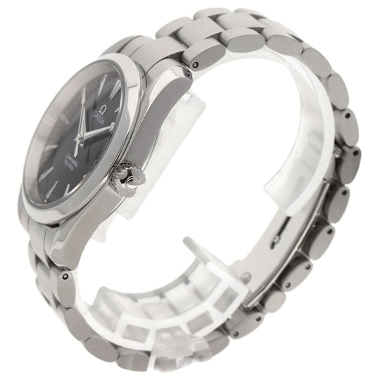 OMEGA Watches Quartz 2518.50 Stainless Steel , Stainless Steel Silver Aqua Terra black dial mens Used Authentic