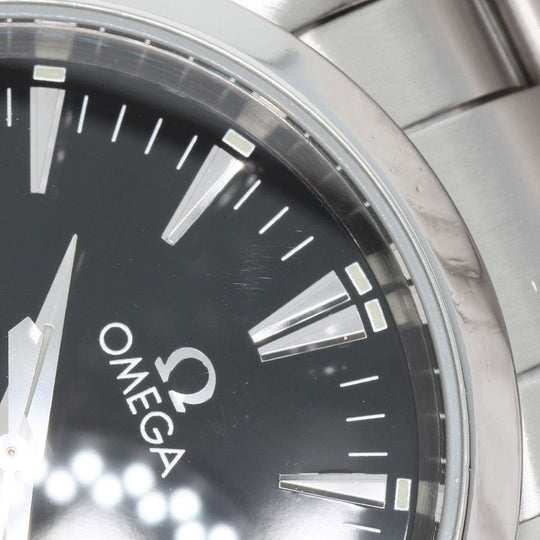 OMEGA Watches Quartz 2518.50 Stainless Steel , Stainless Steel Silver Aqua Terra black dial mens Used Authentic