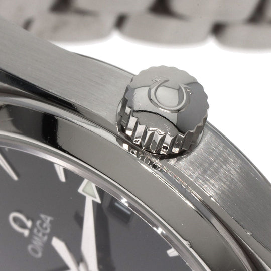 OMEGA Watches Quartz 2518.50 Stainless Steel , Stainless Steel Silver Aqua Terra black dial mens Used Authentic