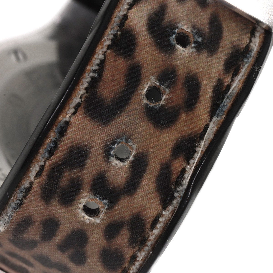 HUBLOT Watches Quartz Stainless Steel, Rubber Silver Big Bang Snow Leopard Bezel Diamond Leopard Pattern Leopard Pattern dial mens Used Authentic