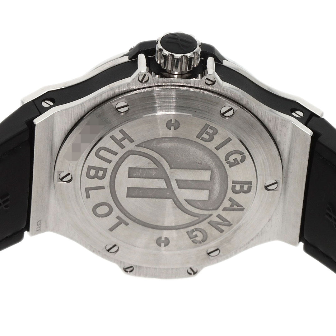 HUBLOT Watches Quartz Stainless Steel, Rubber Silver Big Bang Snow Leopard Bezel Diamond Leopard Pattern Leopard Pattern dial mens Used Authentic