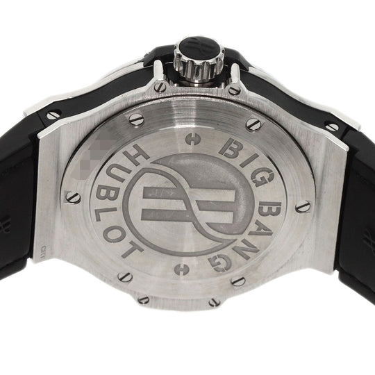HUBLOT Watches Quartz Stainless Steel, Rubber Silver Big Bang Snow Leopard Bezel Diamond Leopard Pattern Leopard Pattern dial mens Used Authentic