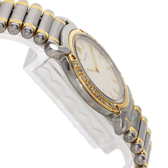 SEIKO Watches Quartz 5A70-0210 Stainless Steel gold CREDOR round face Ivory dial