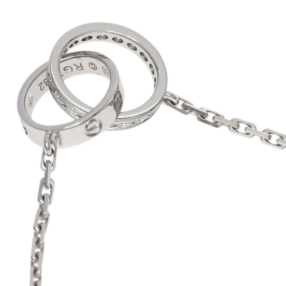 CARTIER Necklace K18WG Silver Baby love diamond