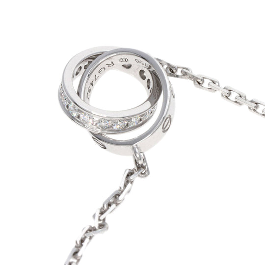 CARTIER Necklace K18WG Silver Baby love diamond