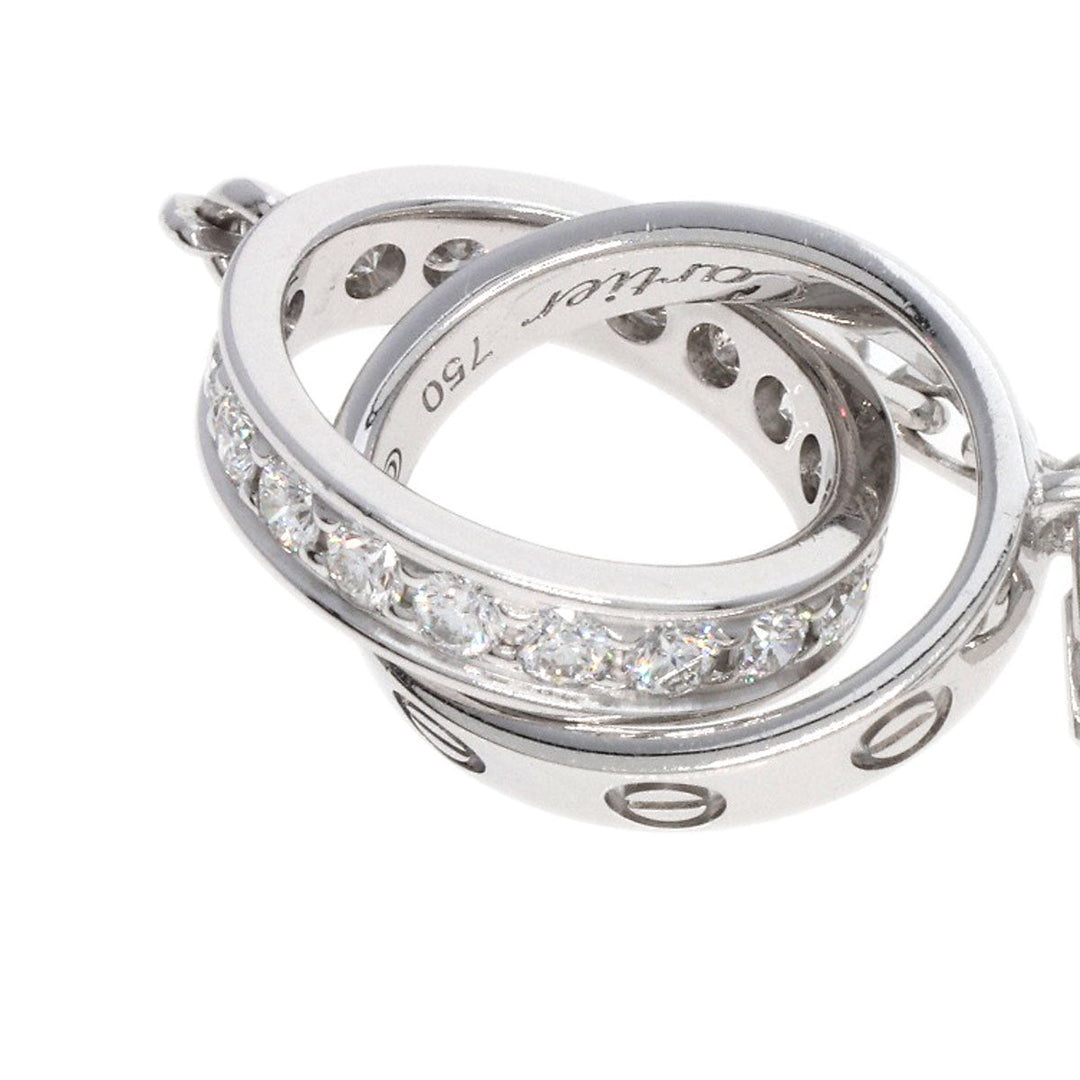 CARTIER Necklace K18WG Silver Baby love diamond