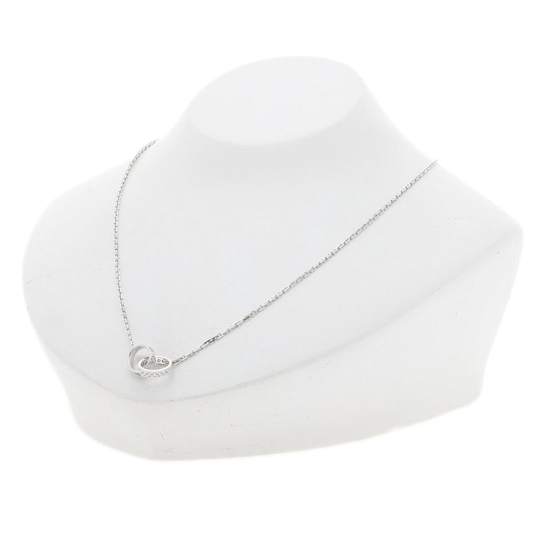 CARTIER Necklace K18WG Silver Baby love diamond