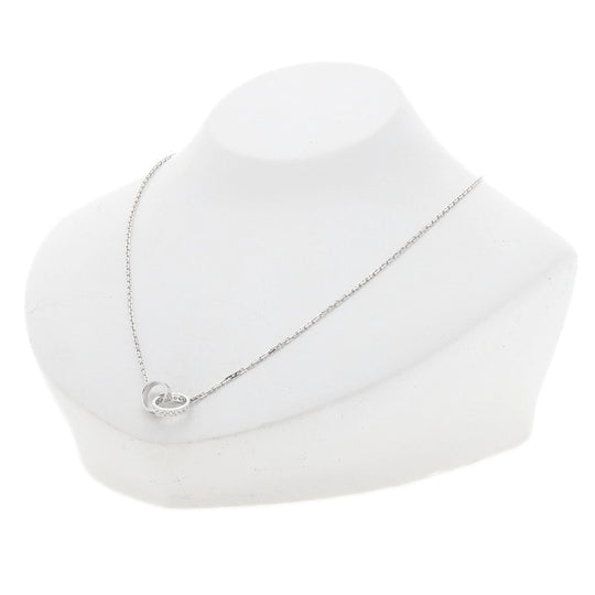 CARTIER Necklace K18WG Silver Baby love diamond