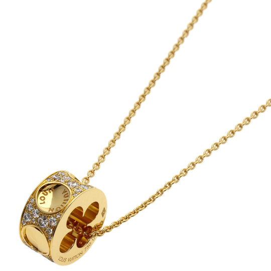 LOUIS VUITTON Necklace 18K Yellow Gold gold Pendant Empreinte Diamond Women Used Authentic