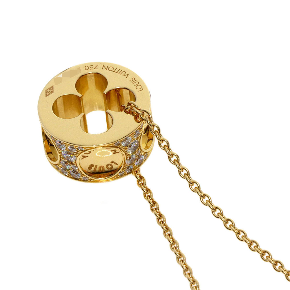 LOUIS VUITTON Necklace 18K Yellow Gold gold Pendant Empreinte Diamond Women Used Authentic