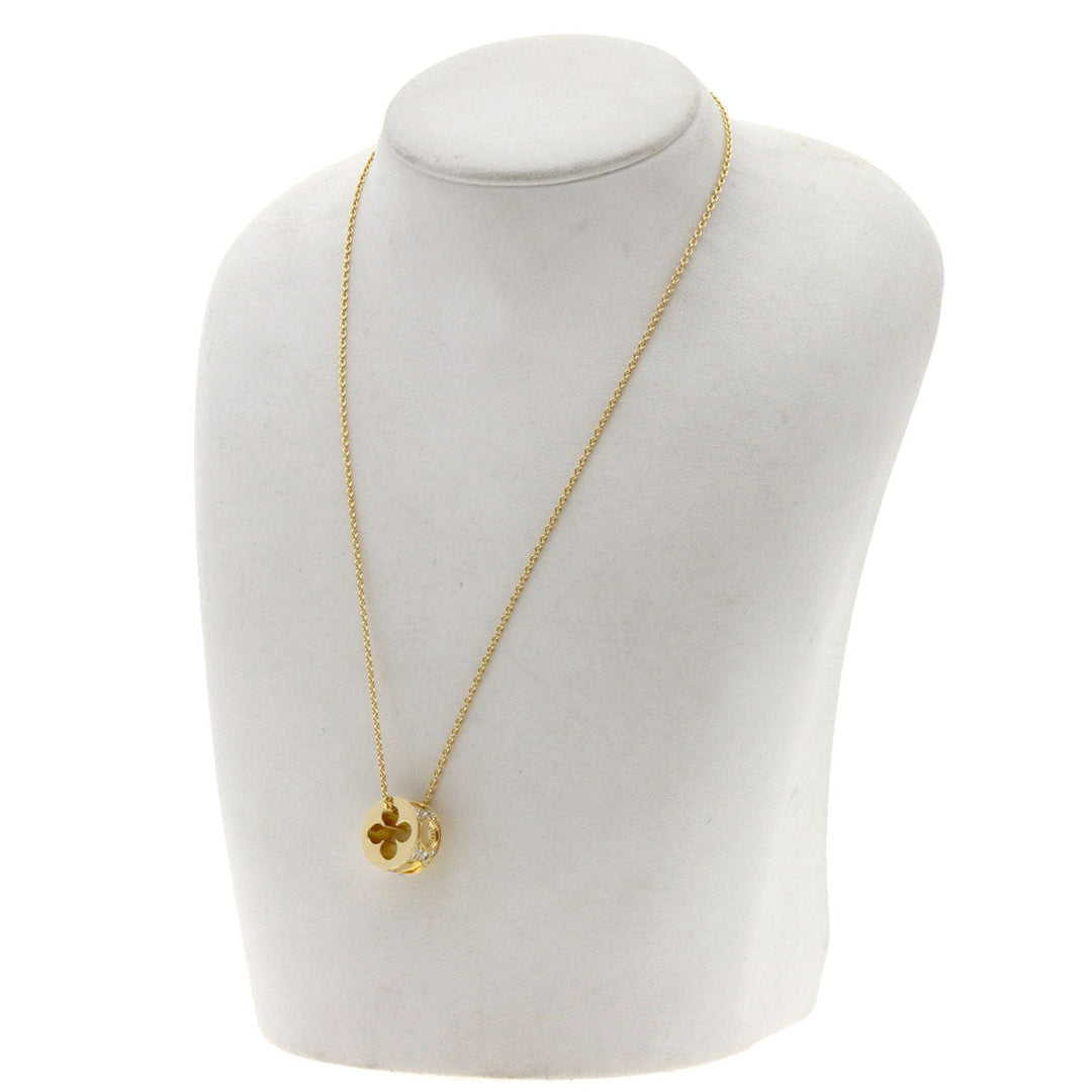 LOUIS VUITTON Necklace 18K Yellow Gold gold Pendant Empreinte Diamond Women Used Authentic