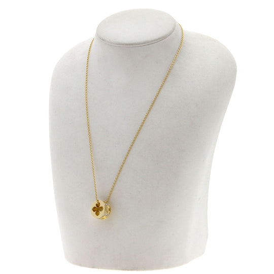 LOUIS VUITTON Necklace 18K Yellow Gold gold Pendant Empreinte Diamond Women Used Authentic