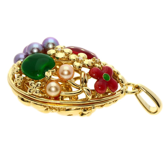 TASAKI Pendant top 18K Yellow Gold gold Pearl Enamel
