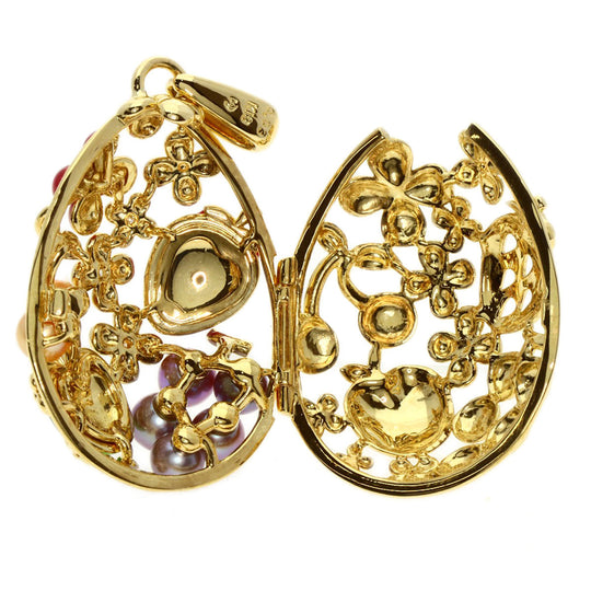 TASAKI Pendant top 18K Yellow Gold gold Pearl Enamel