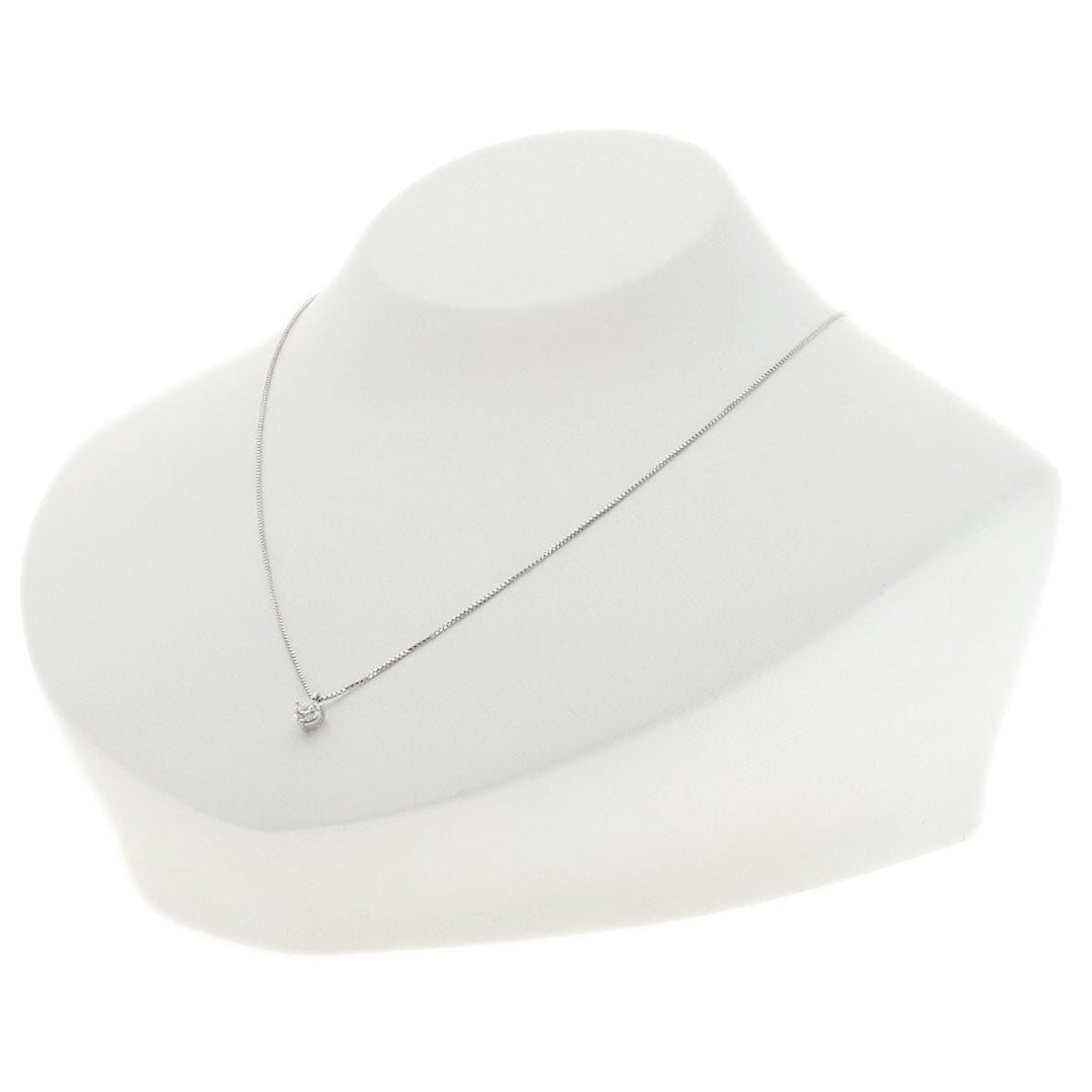 TASAKI Necklace K18WG Silver diamond Women Used Authentic