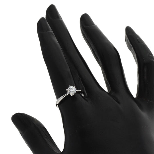 TASAKI Ring PT900 Silver diamond Women Used Authentic