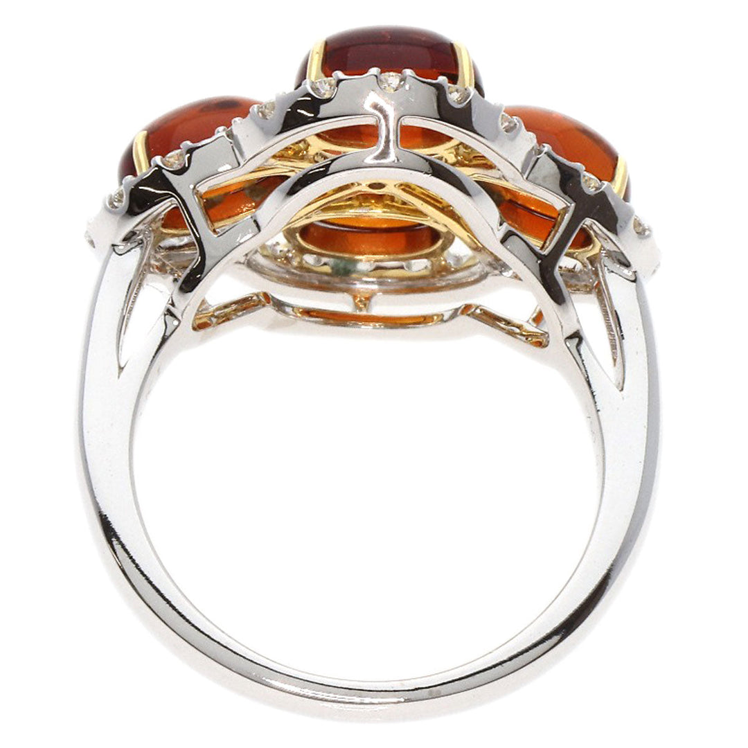 TASAKI Ring K18WG Silver Madeira Citrine Ruby Diamond