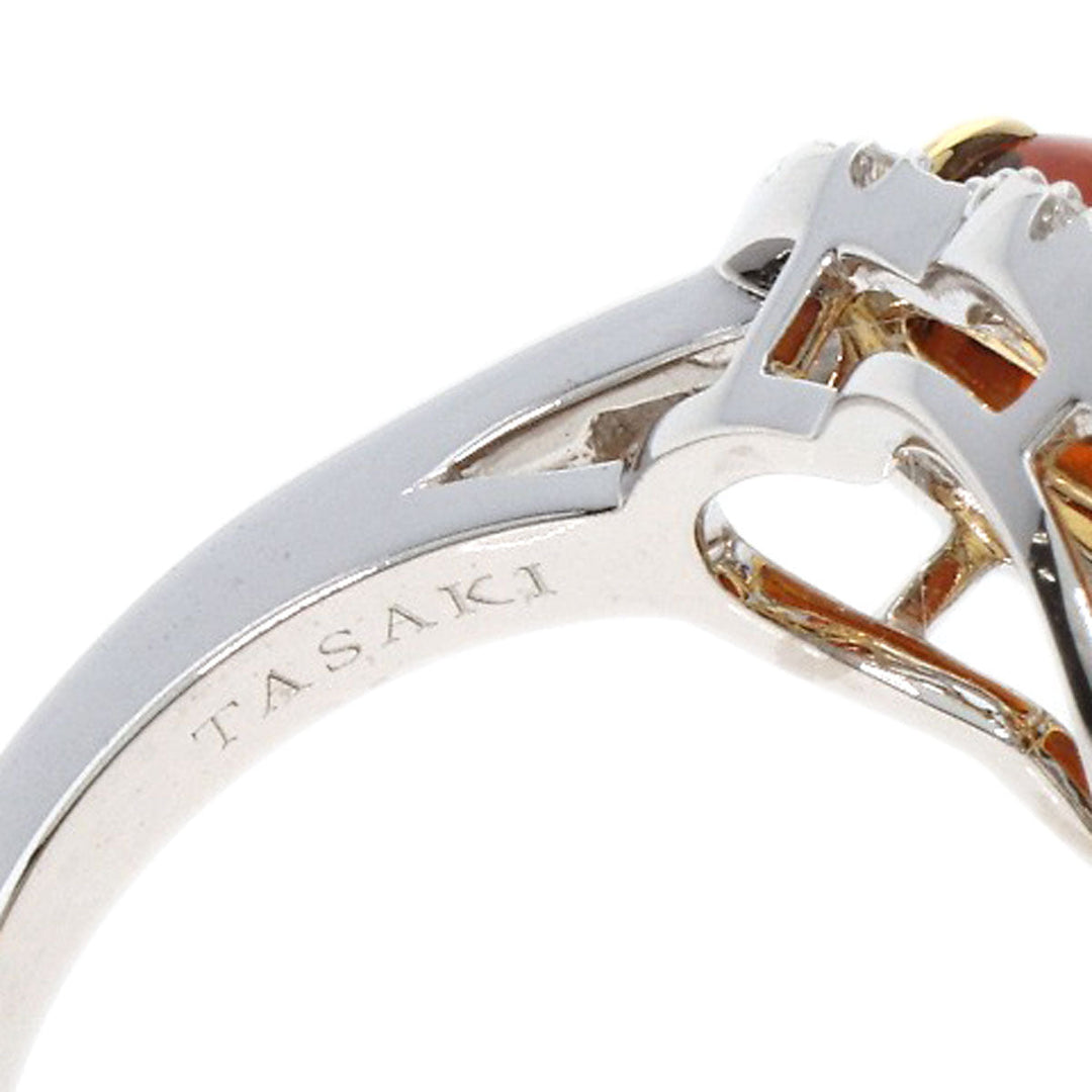 TASAKI Ring K18WG Silver Madeira Citrine Ruby Diamond