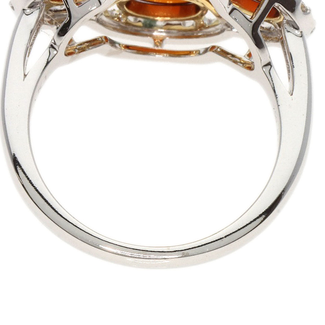 TASAKI Ring K18WG Silver Madeira Citrine Ruby Diamond
