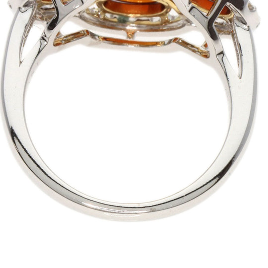 TASAKI Ring K18WG Silver Madeira Citrine Ruby Diamond