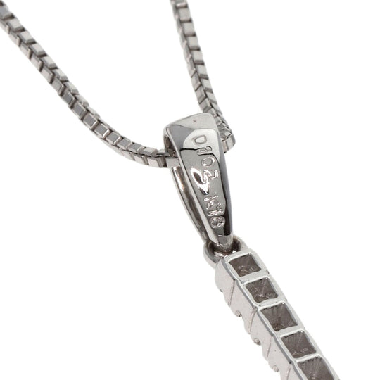 MONNICKENDAM Necklace K18WG , PT850 Silver Large cross diamond Women Used Authentic