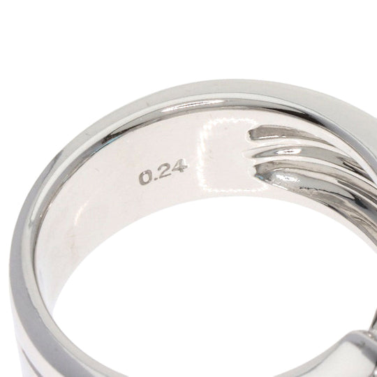 TASAKI Ring K18WG Silver Blue Topaz diamond Women Used Authentic