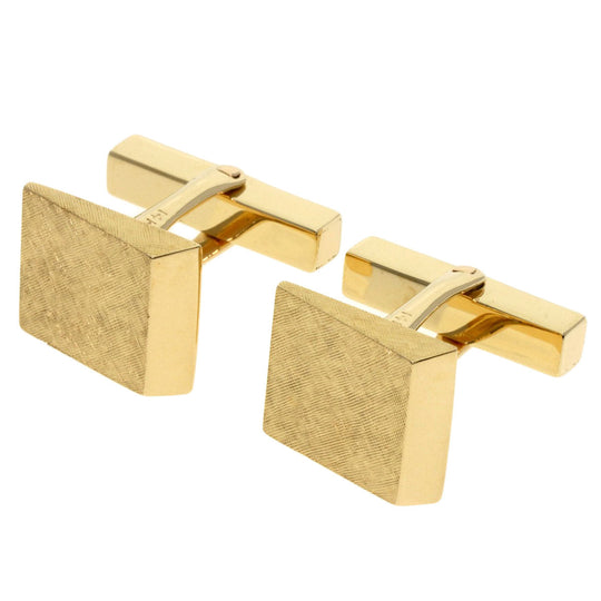 TIFFANY&Co. cuffs K14YG gold Square mens Used Authentic