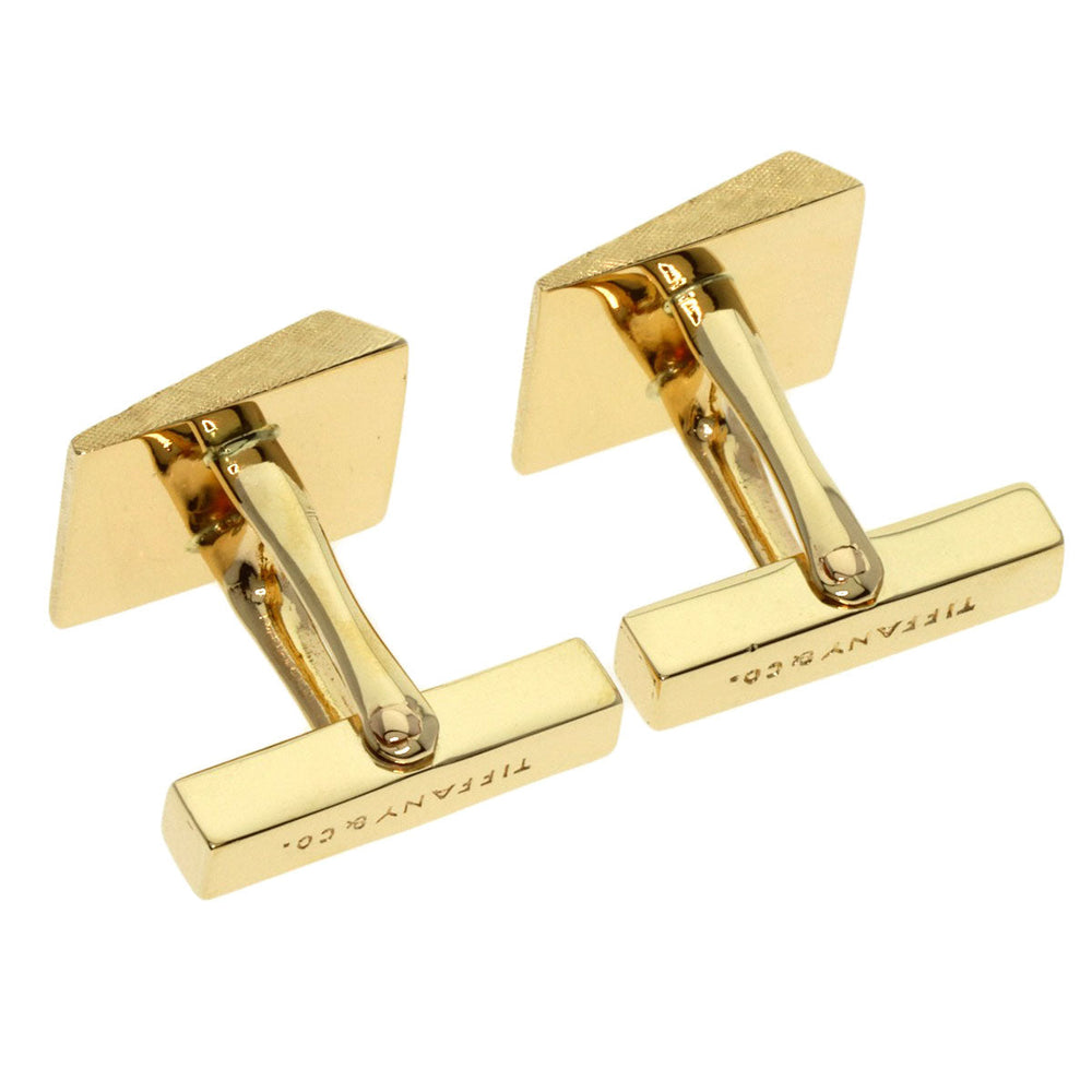 TIFFANY&Co. cuffs K14YG gold Square mens Used Authentic