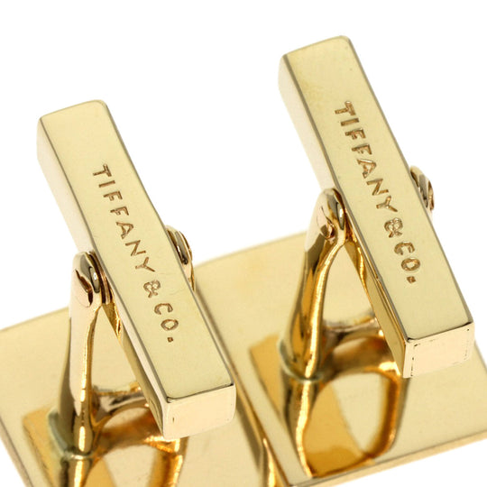 TIFFANY&Co. cuffs K14YG gold Square mens Used Authentic