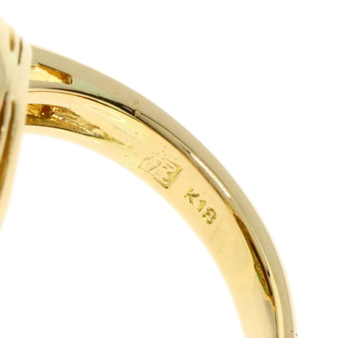 MITSUO KAJI Ring 18K Yellow Gold gold Emayu Emerald Diamond Women Used Authentic
