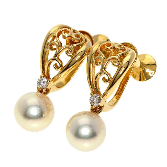TASAKI Earring 18K Yellow Gold gold Akoya pearl Pearl Women Used Authentic