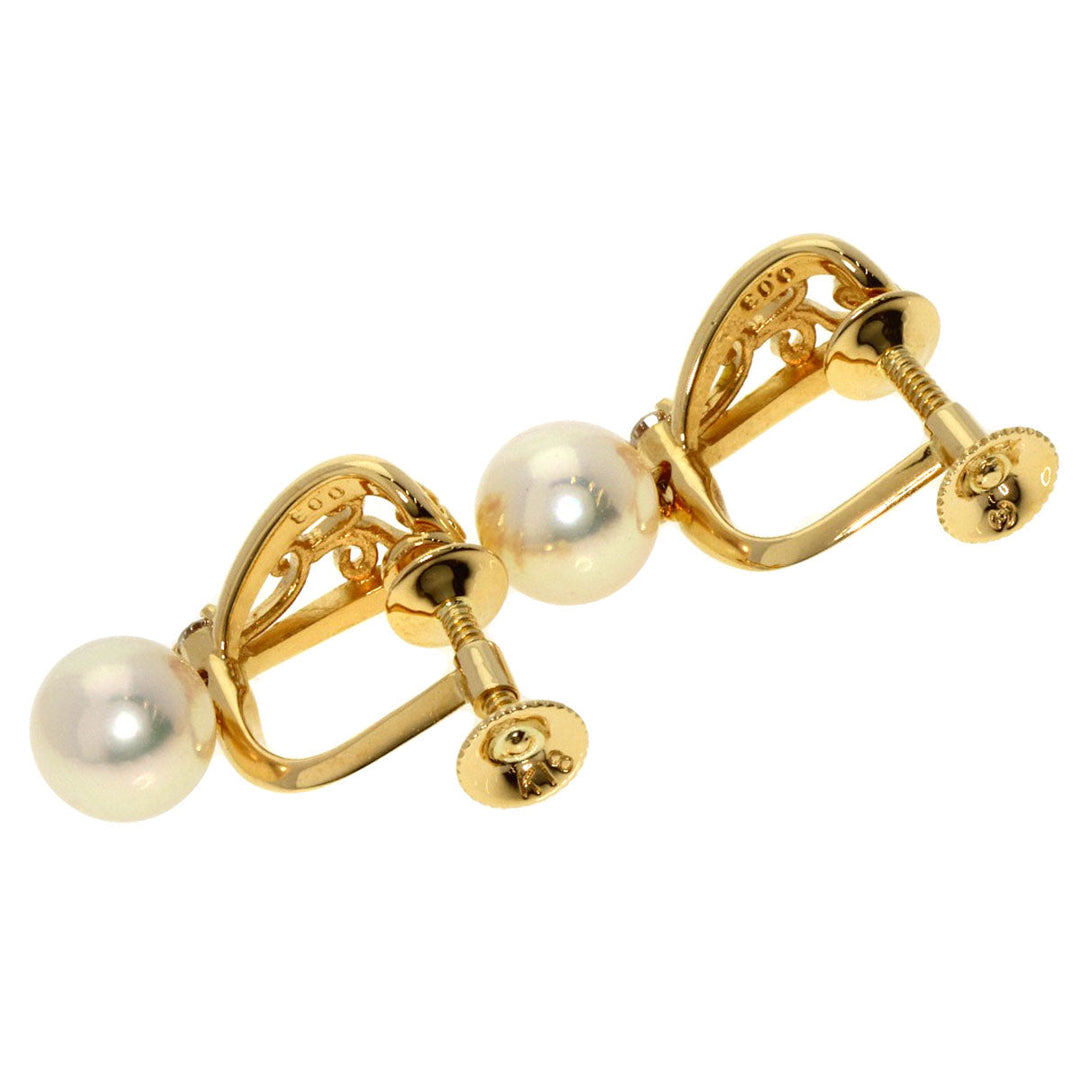 TASAKI Earring 18K Yellow Gold gold Akoya pearl Pearl Women Used Authentic