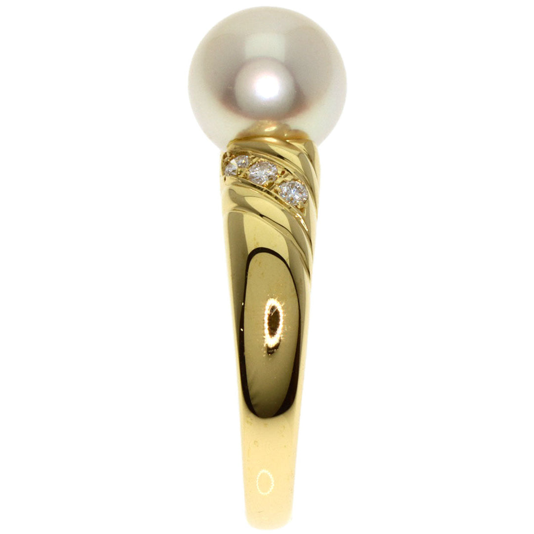 MIKIMOTO Ring 18K Yellow Gold gold Pearl pearl diamond Women Used Authentic