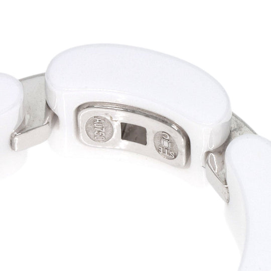 CHANEL Ring K18WG, Ceramic Silver Ultra Ring Medium Women Used Authentic