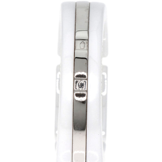 CHANEL Ring K18WG, Ceramic Silver Ultra Ring Medium Women Used Authentic