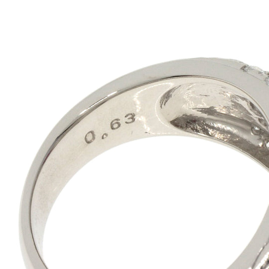 TASAKI Ring PT900 Silver Ruby diamond Women Used Authentic