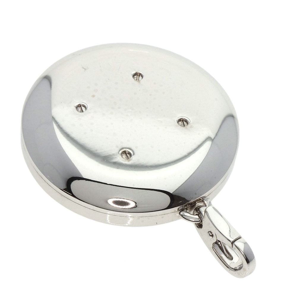 CARTIER Pendant top K18WG Silver Pasha Shell Diamond Grid Charm Women Used Authentic