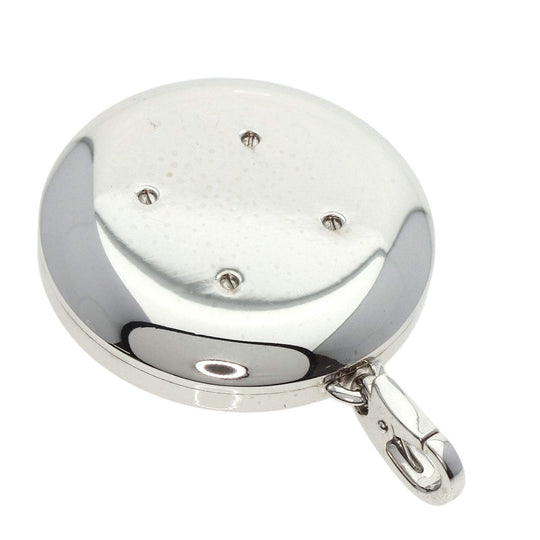 CARTIER Pendant top K18WG Silver Pasha Shell Diamond Grid Charm Women Used Authentic