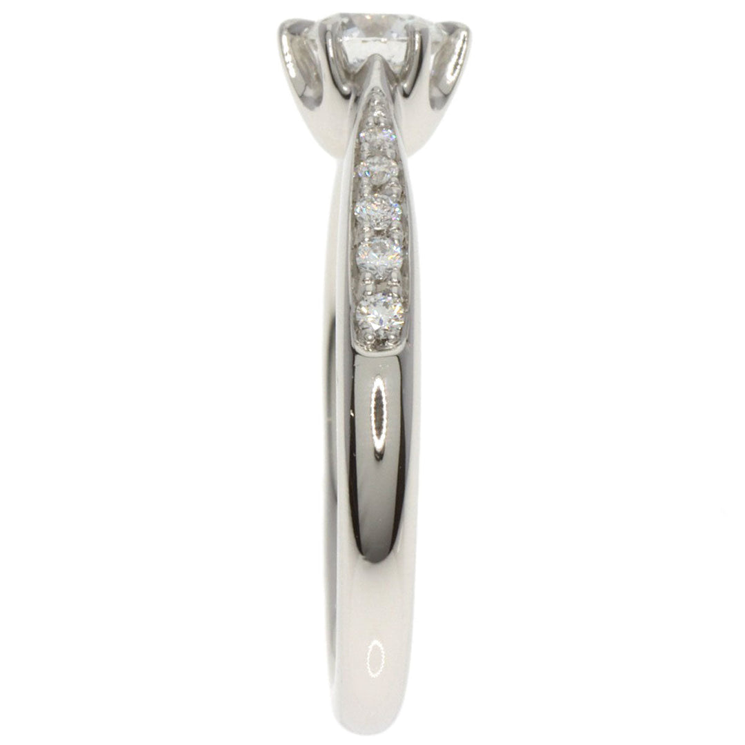 CELINE Ring PT950 Silver diamond Women Used Authentic